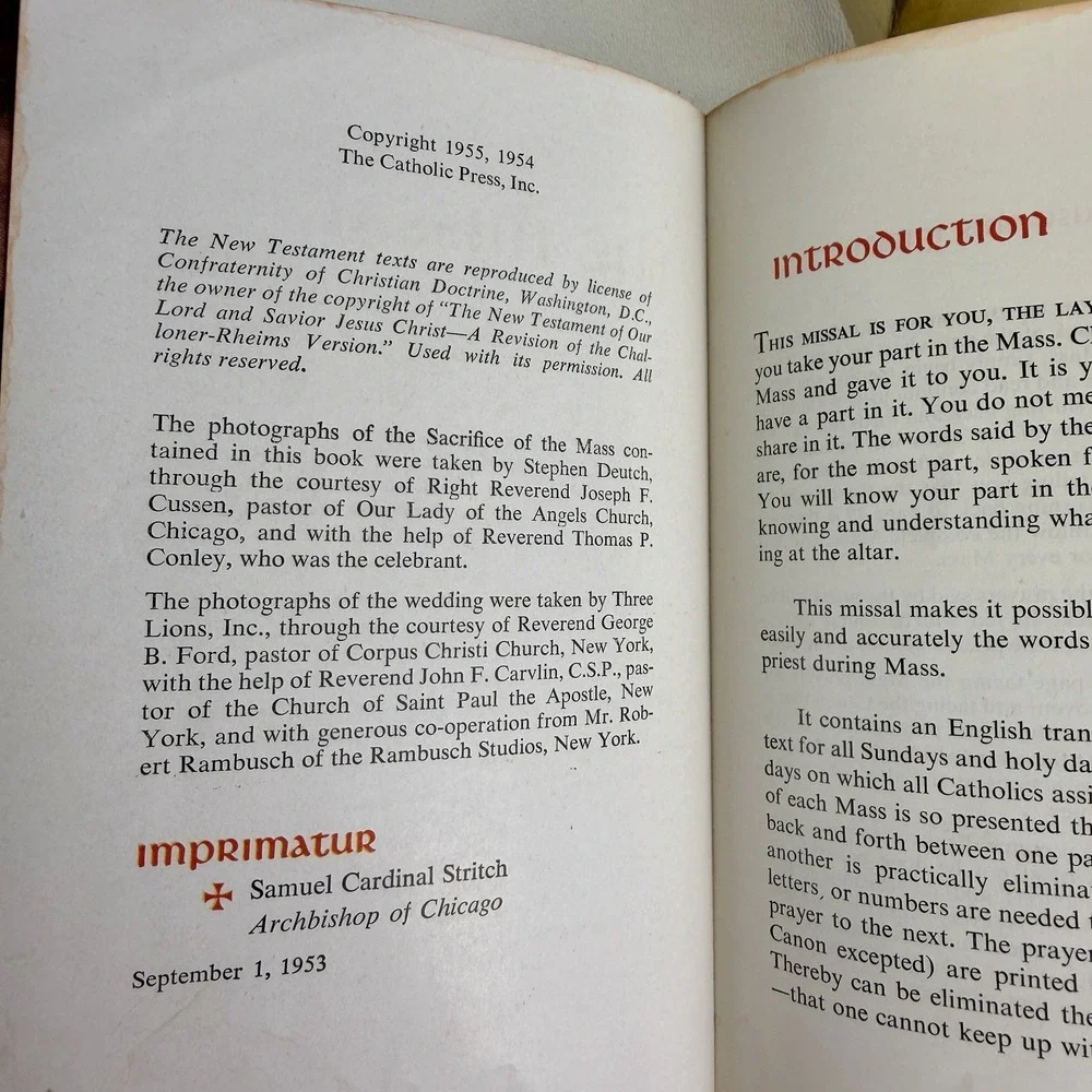 Vintage 1954 Library of Catholic Devotion 3 Book Box Set Catholic Press Chicago